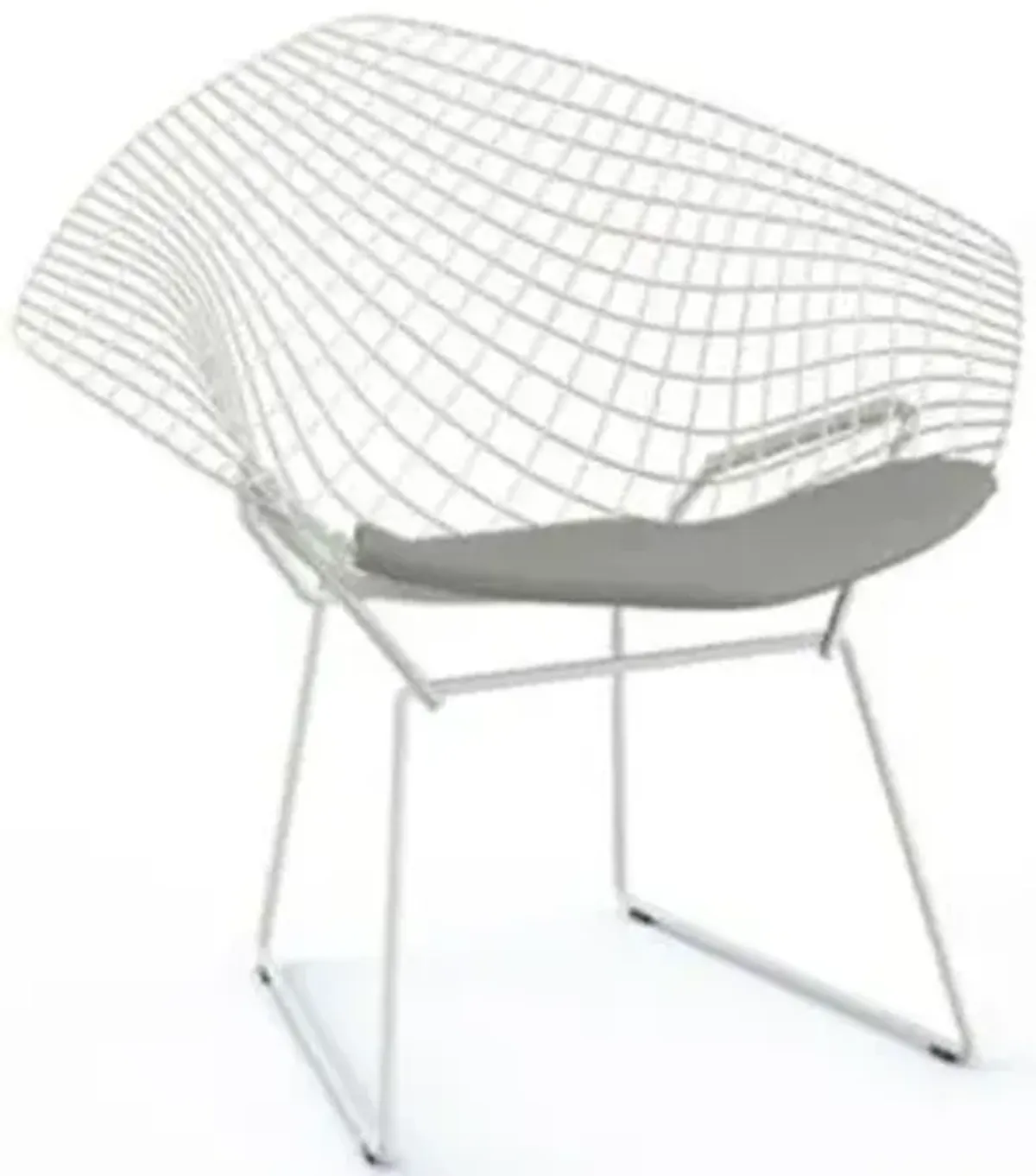 Bertoia Two-Tone Diamond Chair with Seat Cushion