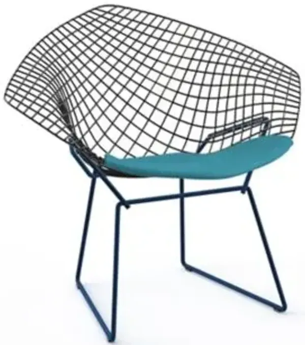 Bertoia Two-Tone Diamond Chair with Seat Cushion