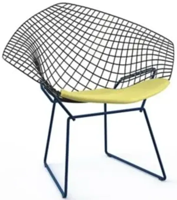 Bertoia Two-Tone Diamond Chair with Seat Cushion