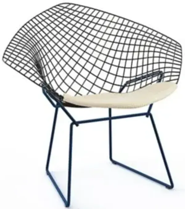 Bertoia Two-Tone Diamond Chair with Seat Cushion