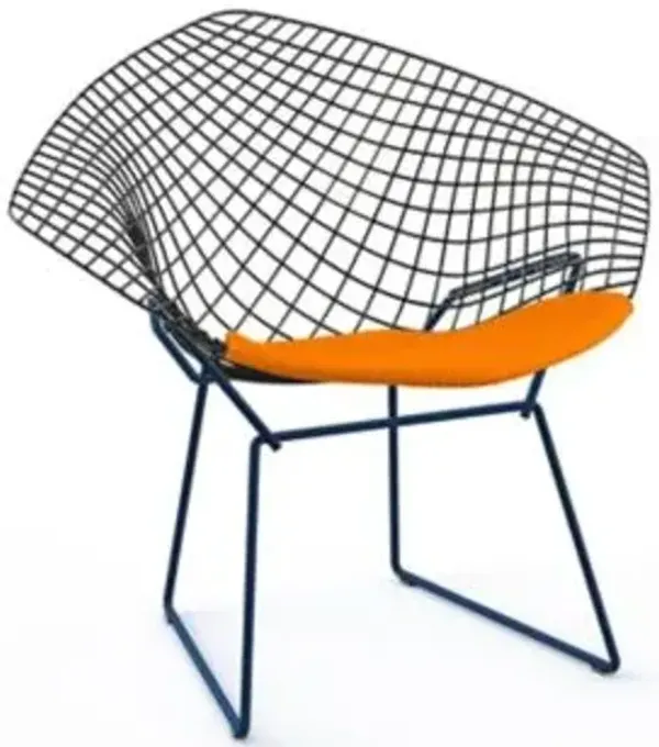 Bertoia Two-Tone Diamond Chair with Seat Cushion