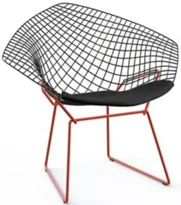 Bertoia Two-Tone Diamond Chair with Seat Cushion