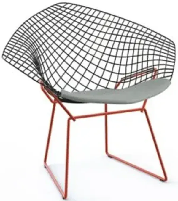 Bertoia Two-Tone Diamond Chair with Seat Cushion