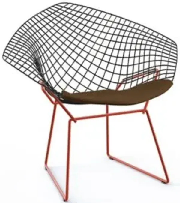 Bertoia Two-Tone Diamond Chair with Seat Cushion