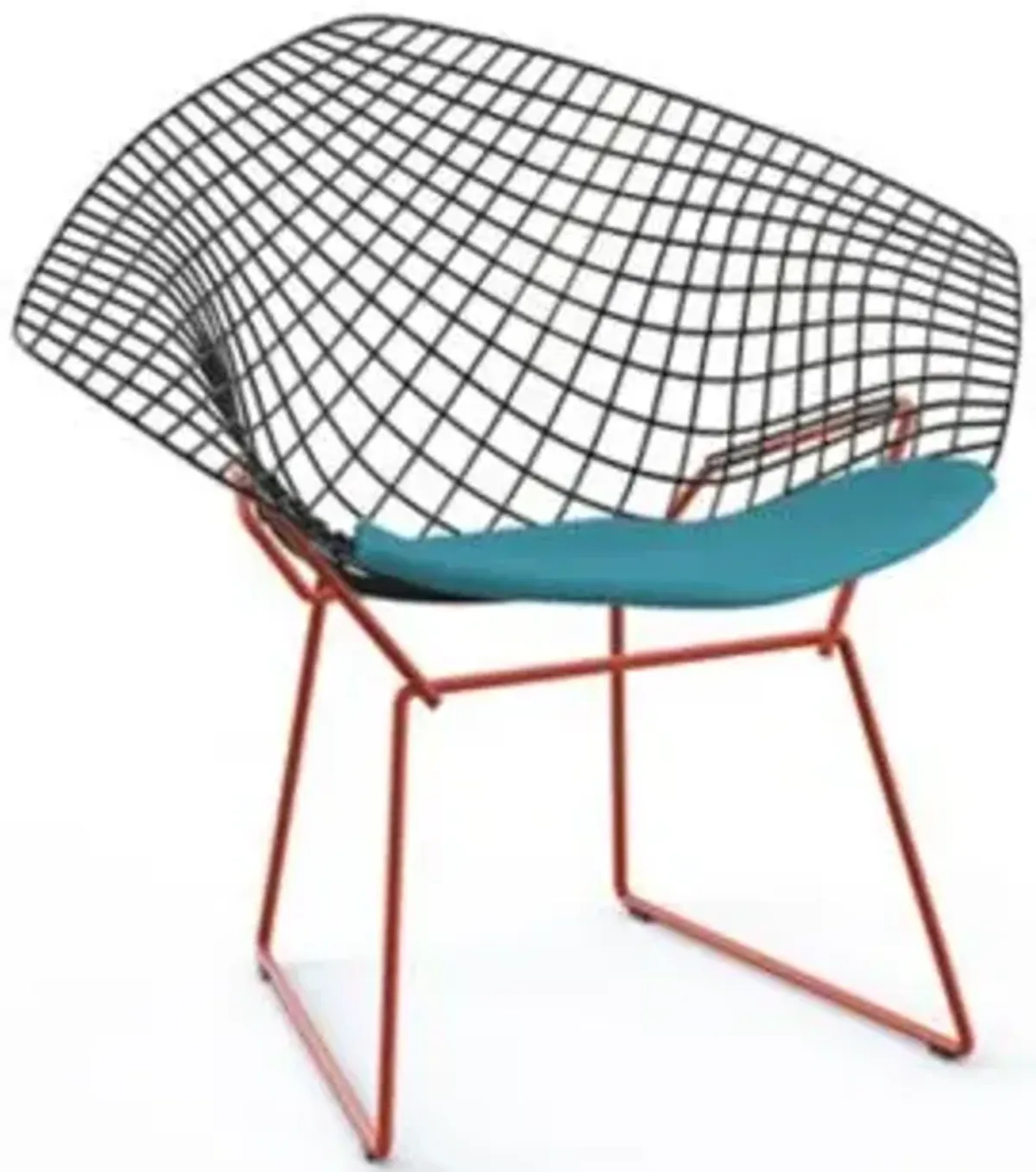 Bertoia Two-Tone Diamond Chair with Seat Cushion
