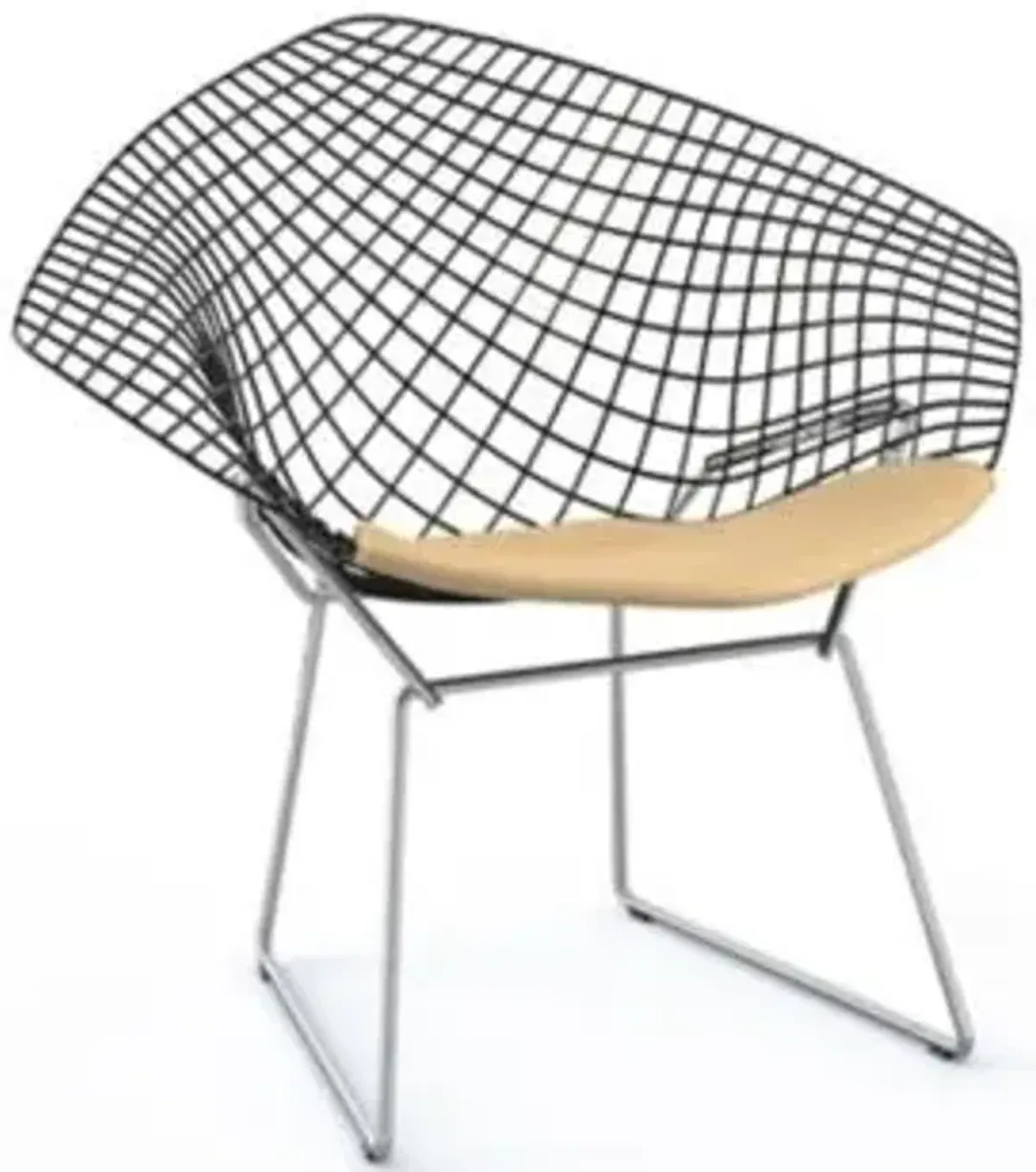 Bertoia Two-Tone Diamond Chair with Seat Cushion