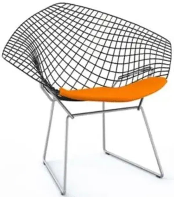Bertoia Two-Tone Diamond Chair with Seat Cushion