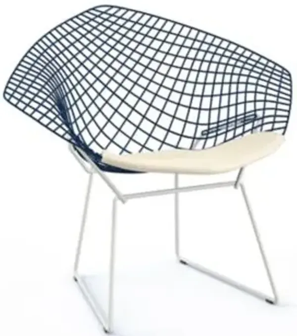 Bertoia Two-Tone Diamond Chair with Seat Cushion