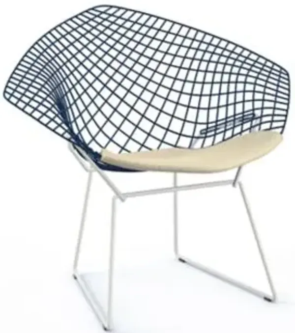 Bertoia Two-Tone Diamond Chair with Seat Cushion