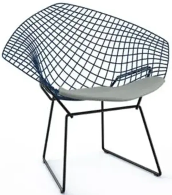 Bertoia Two-Tone Diamond Chair with Seat Cushion