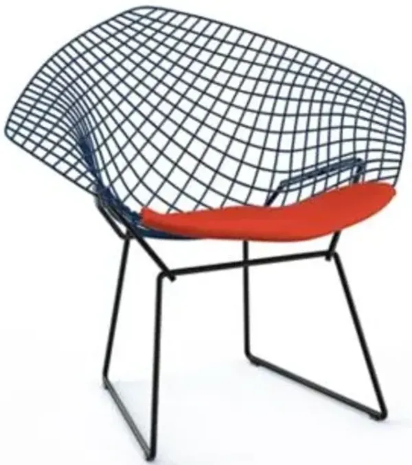 Bertoia Two-Tone Diamond Chair with Seat Cushion