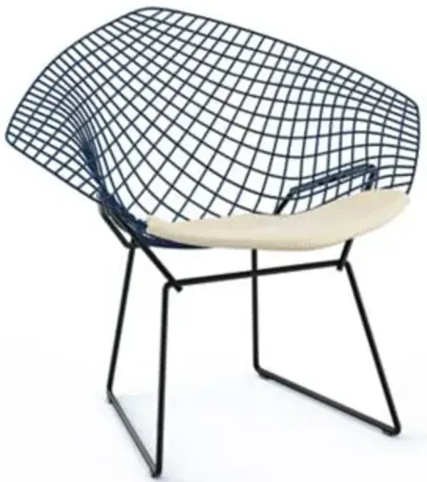 Bertoia Two-Tone Diamond Chair with Seat Cushion