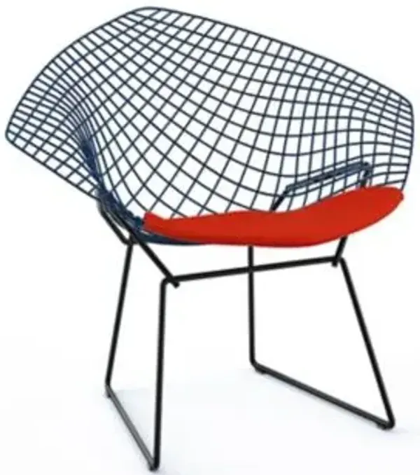 Bertoia Two-Tone Diamond Chair with Seat Cushion
