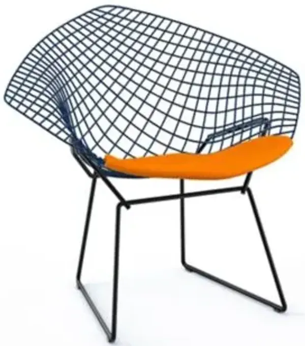Bertoia Two-Tone Diamond Chair with Seat Cushion