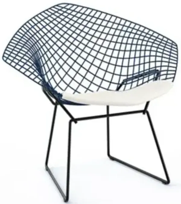 Bertoia Two-Tone Diamond Chair with Seat Cushion