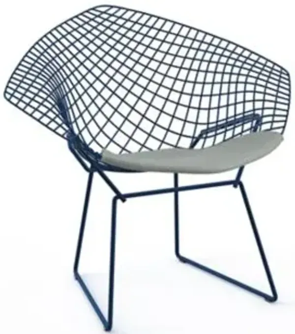 Bertoia Two-Tone Diamond Chair with Seat Cushion