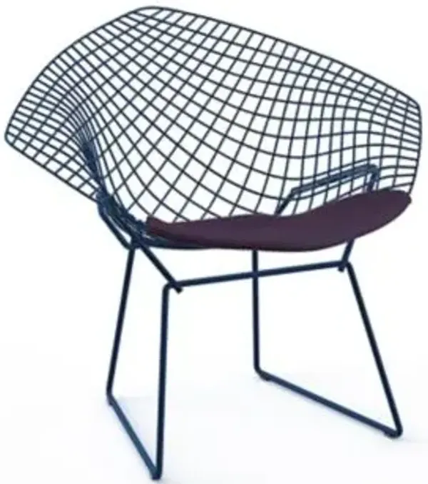Bertoia Two-Tone Diamond Chair with Seat Cushion
