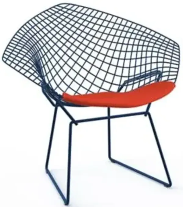 Bertoia Two-Tone Diamond Chair with Seat Cushion