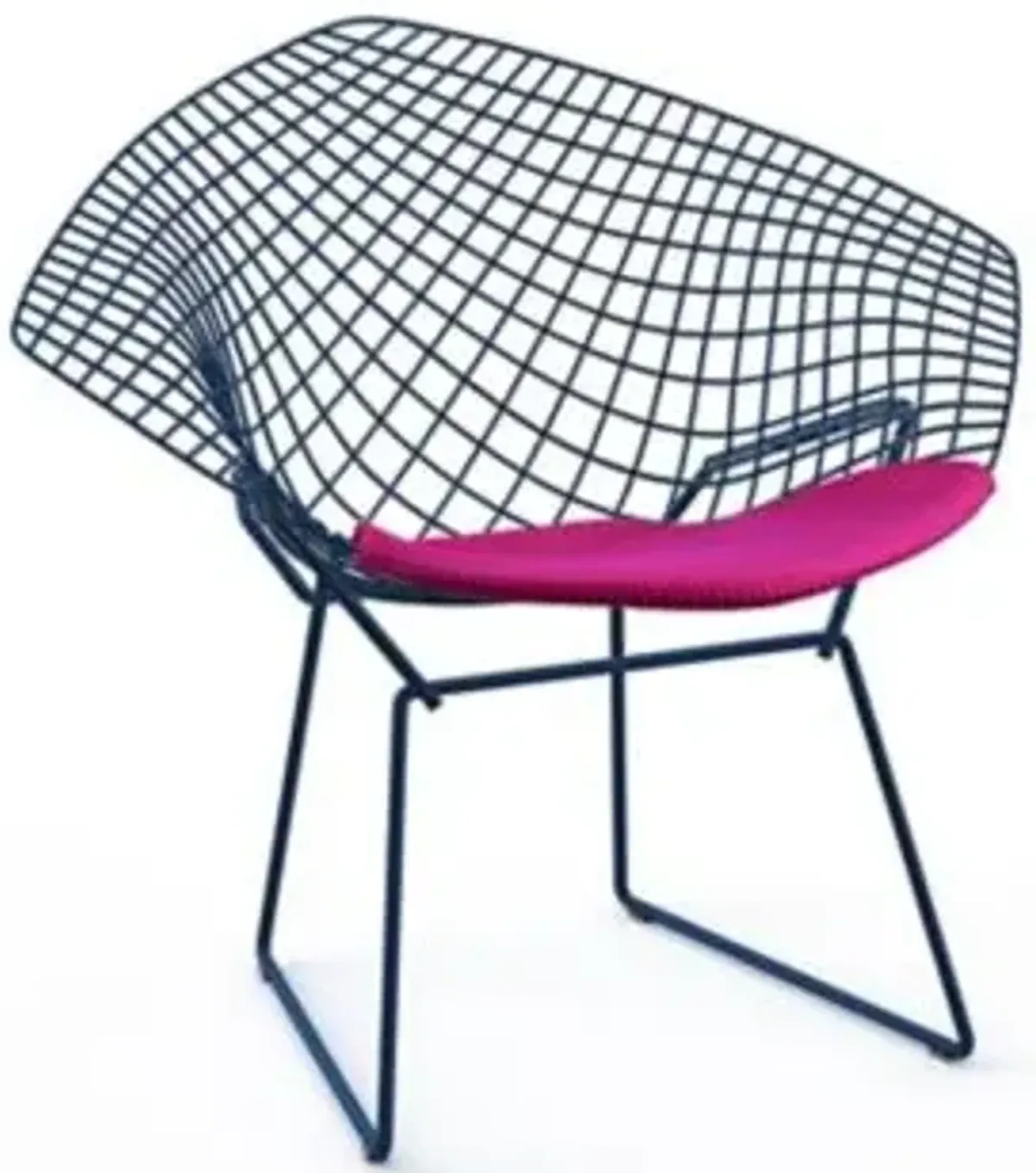 Bertoia Two-Tone Diamond Chair with Seat Cushion