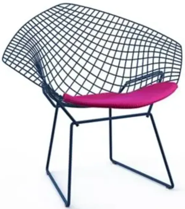 Bertoia Two-Tone Diamond Chair with Seat Cushion