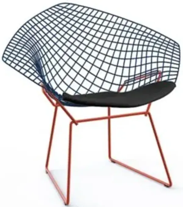 Bertoia Two-Tone Diamond Chair with Seat Cushion