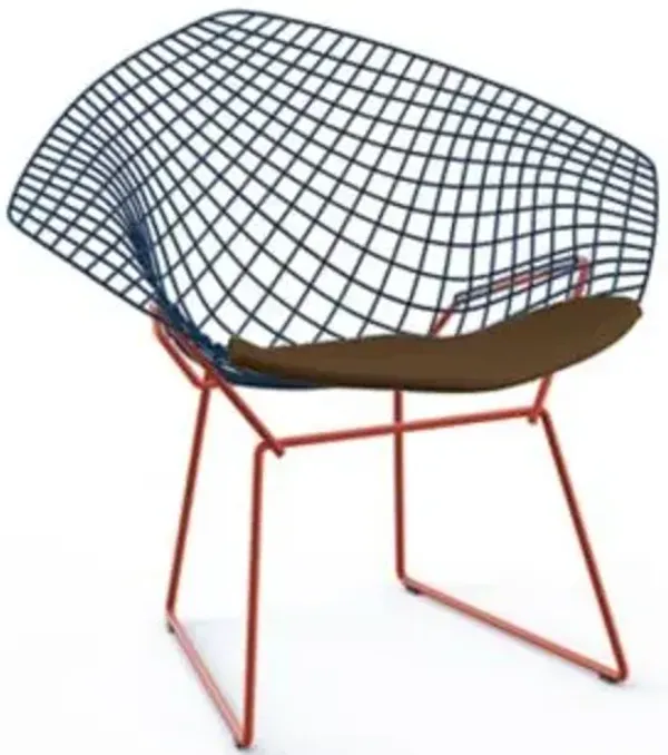 Bertoia Two-Tone Diamond Chair with Seat Cushion