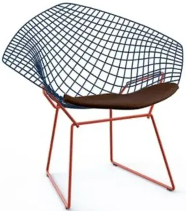 Bertoia Two-Tone Diamond Chair with Seat Cushion