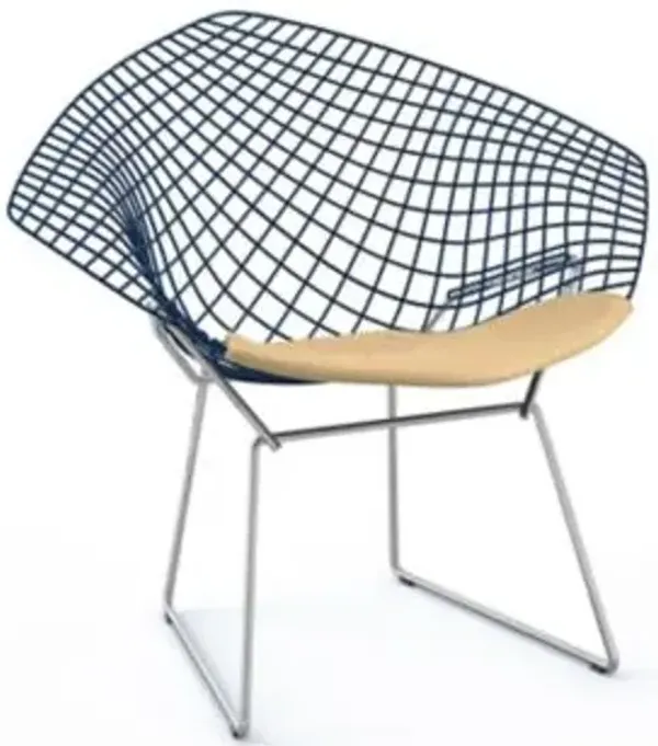 Bertoia Two-Tone Diamond Chair with Seat Cushion