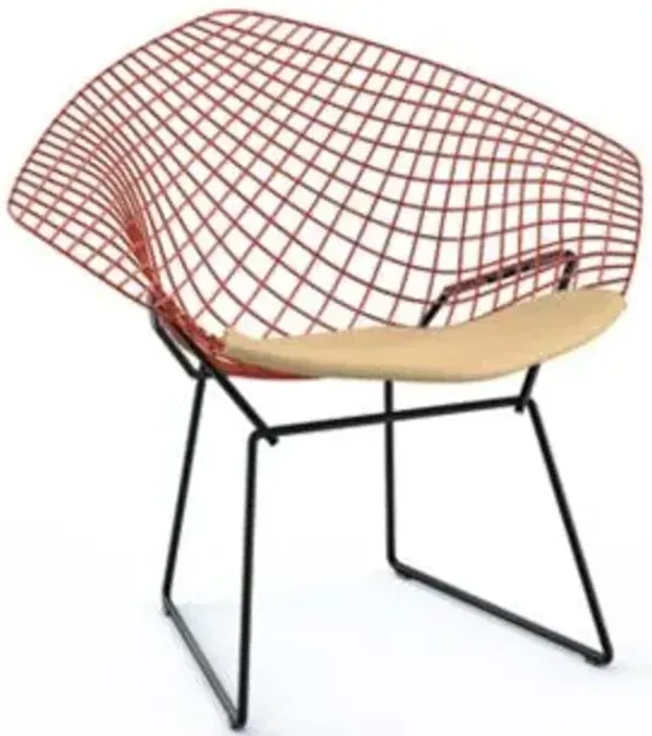 Bertoia Two-Tone Diamond Chair with Seat Cushion