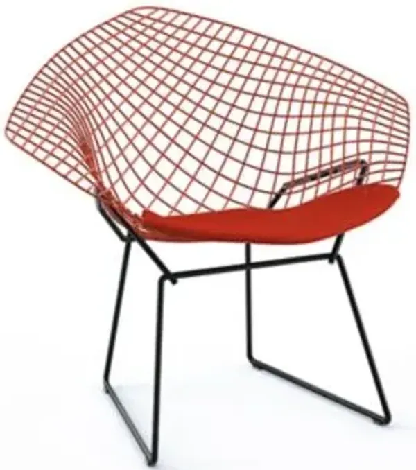 Bertoia Two-Tone Diamond Chair with Seat Cushion