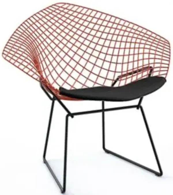 Bertoia Two-Tone Diamond Chair with Seat Cushion