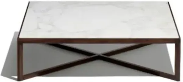 Krusin Square Coffee Table with Marble Table Top