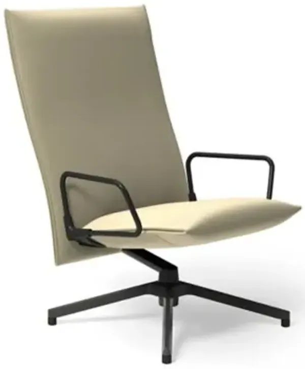 Pilot Swivel High Back Lounge, Loop Arms