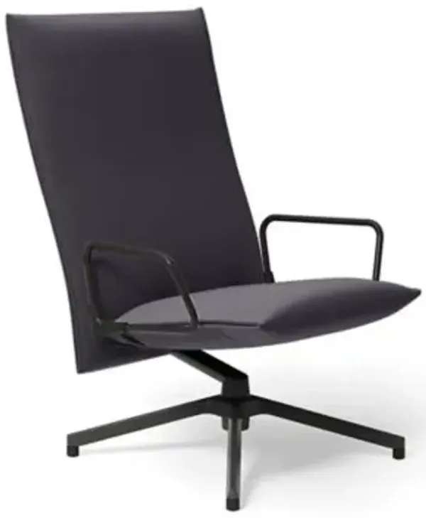 Pilot Swivel High Back Lounge, Loop Arms