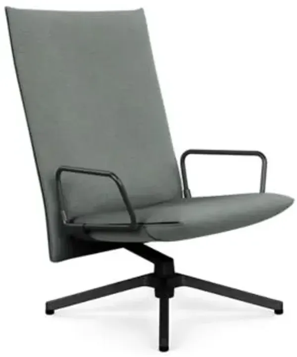 Pilot Swivel High Back Lounge, Loop Arms