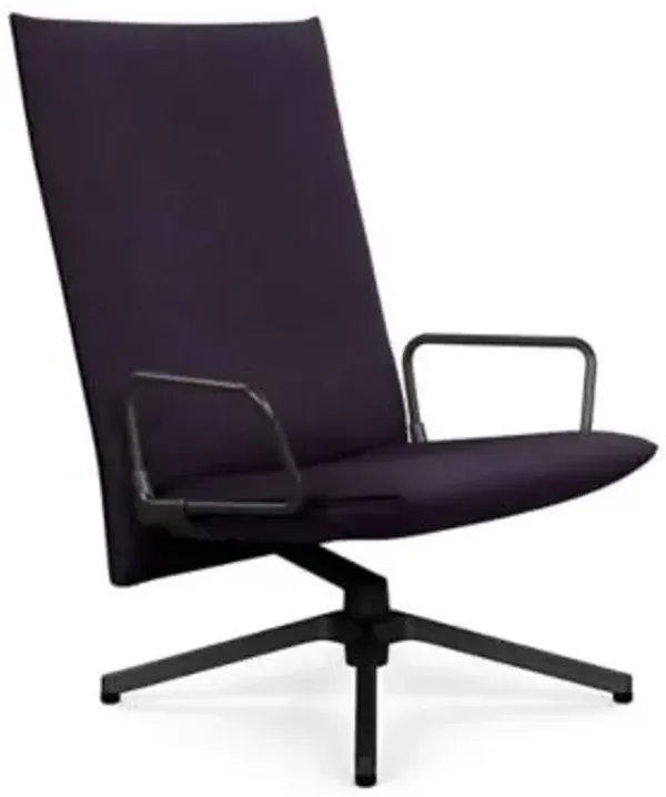 Pilot Swivel High Back Lounge, Loop Arms