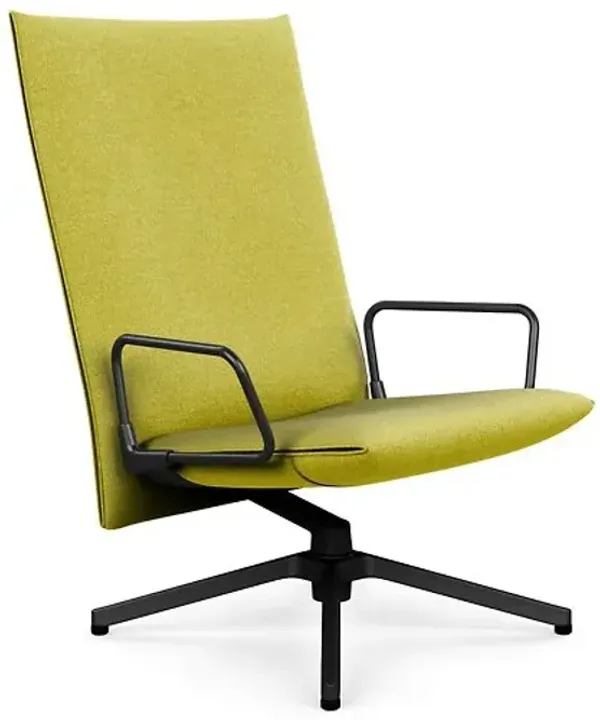Pilot Swivel High Back Lounge, Loop Arms