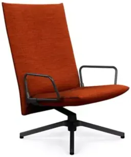 Rivington Paprika / Black Loop Arm with Dark Grey Painted Base color