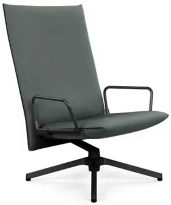 Pilot Swivel High Back Lounge, Loop Arms
