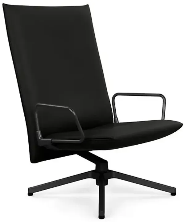 Pilot Swivel High Back Lounge, Loop Arms