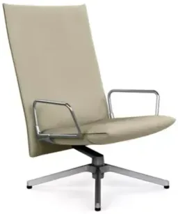Ultrasuede Sandstone / Chrome Loop Arm With Polished Aluminum Base color