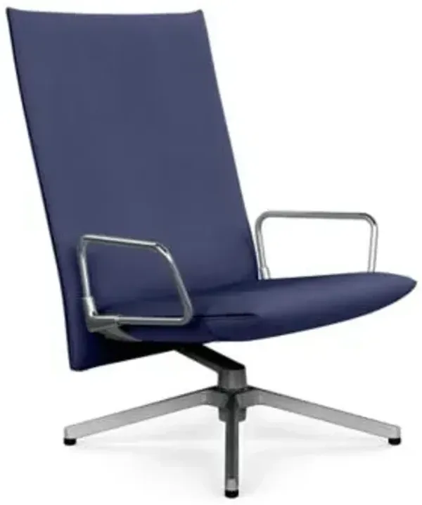 Pilot Swivel High Back Lounge, Loop Arms