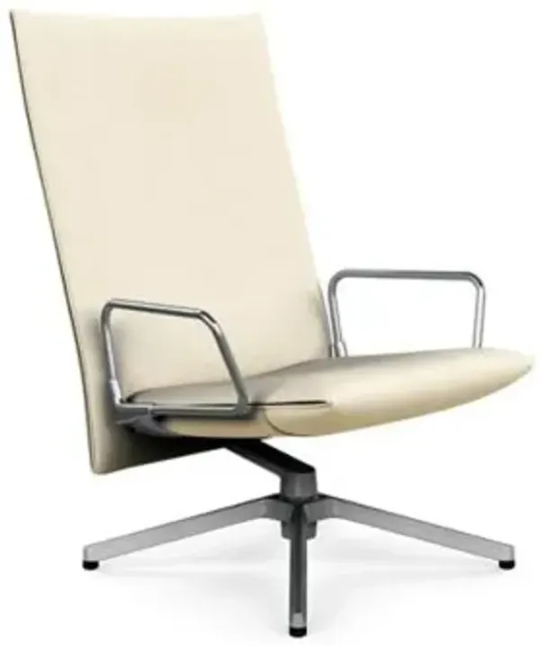 Pilot Swivel High Back Lounge, Loop Arms