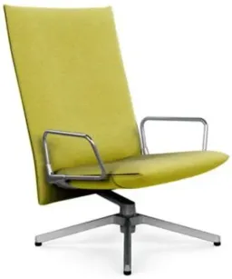 Classic Boucle Chartreuse / Chrome Loop Arm with Polished Aluminum Base color