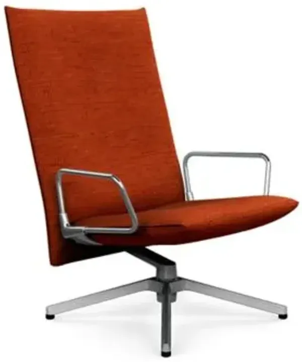 Pilot Swivel High Back Lounge, Loop Arms