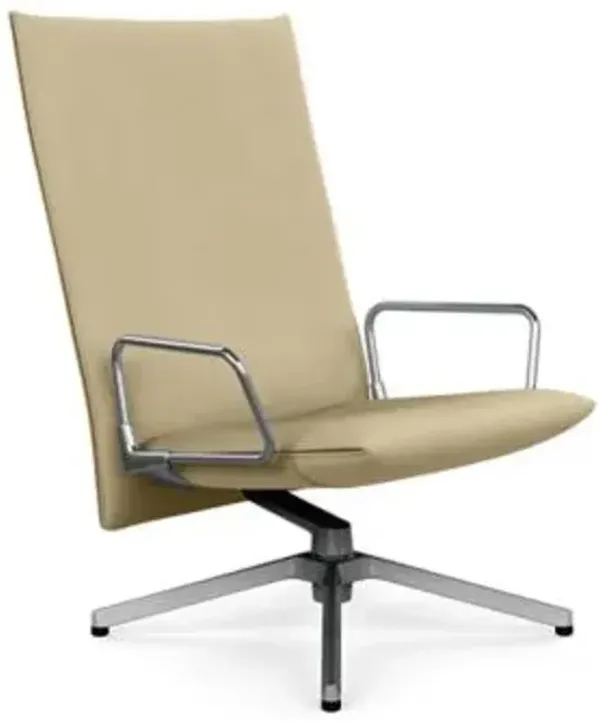 Pilot Swivel High Back Lounge, Loop Arms