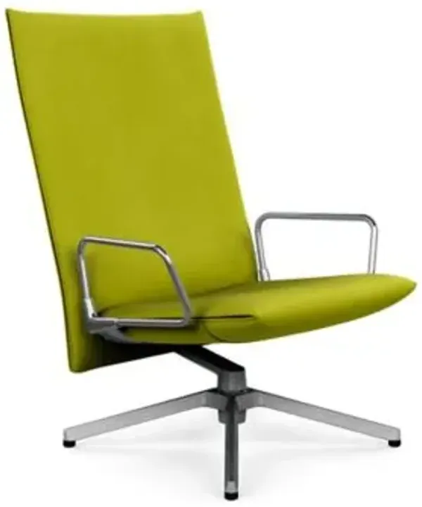 Pilot Swivel High Back Lounge, Loop Arms