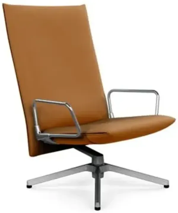 Pilot Swivel High Back Lounge, Loop Arms