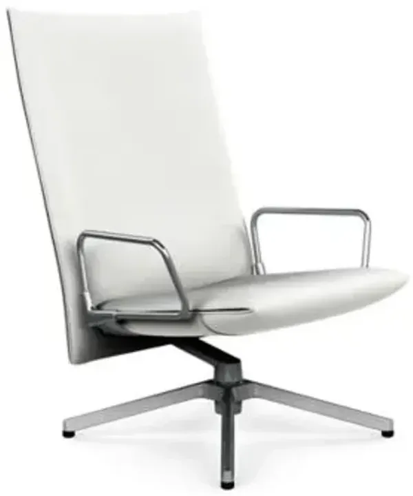 Pilot Swivel High Back Lounge, Loop Arms