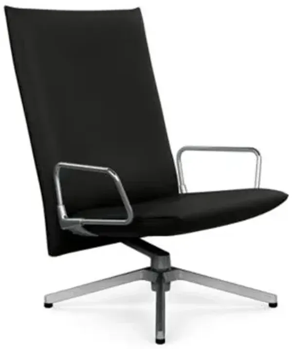 Pilot Swivel High Back Lounge, Loop Arms